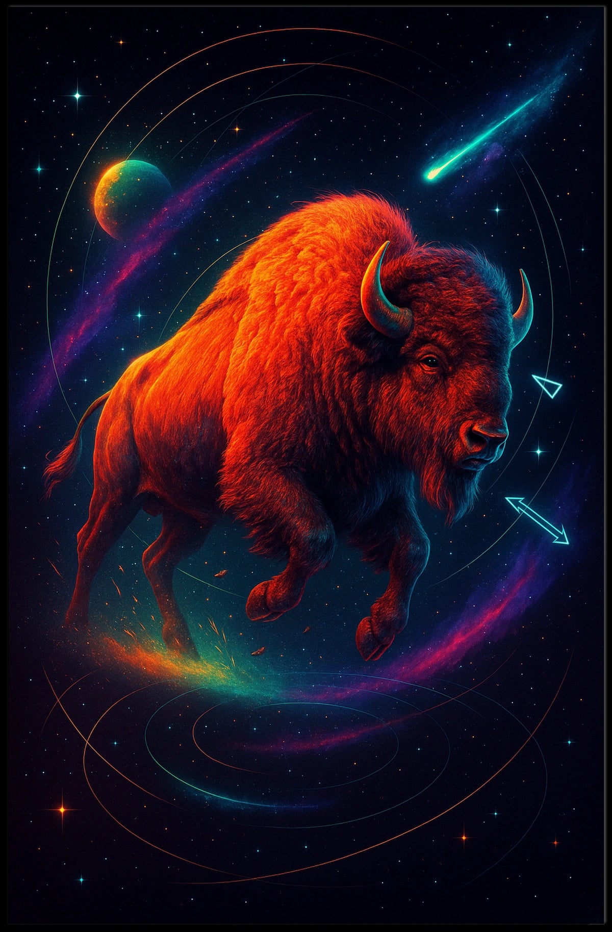 Cosmic Bison Poster