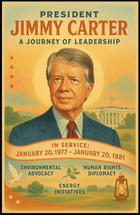 Jimmy Carter Leadership Journey Poster Wall Art PosterGoat