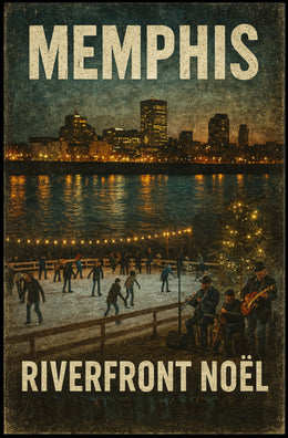 Memphis Riverfront Noël Poster