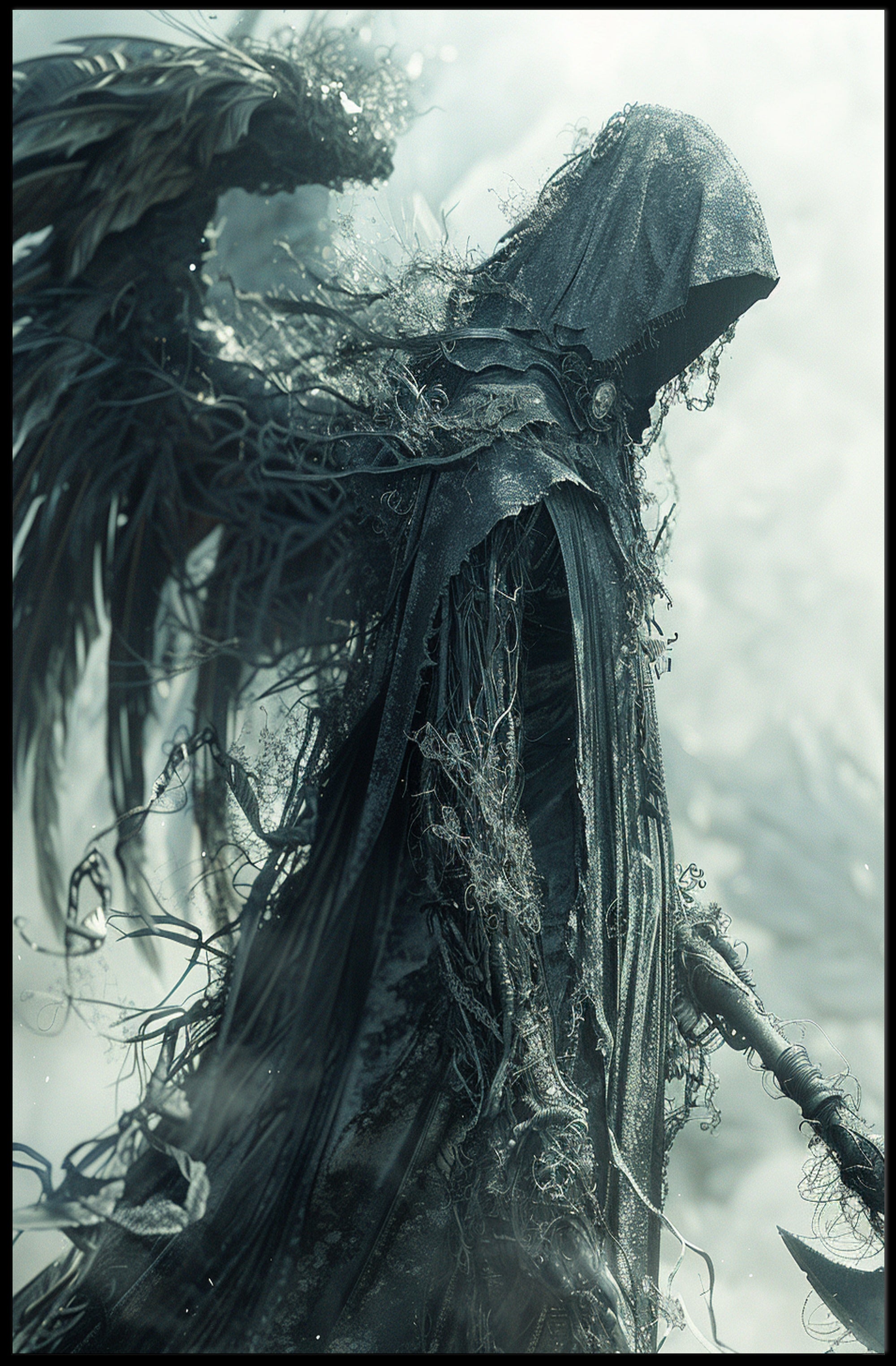 Ethereal Guardian: Dark Fantasy and Mythology Poster PosterGoat