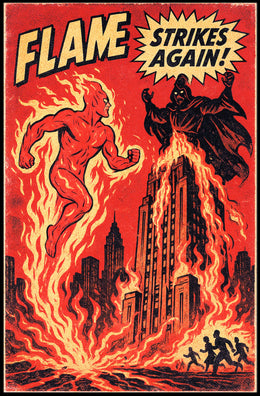 Flame Strikes Again! Poster PosterGoat