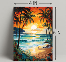 Tropical Sunset Serenity Poster