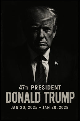 Trump Resolute Leadership Cinematic Portrait Patriot State Pride Home Decor Poster
