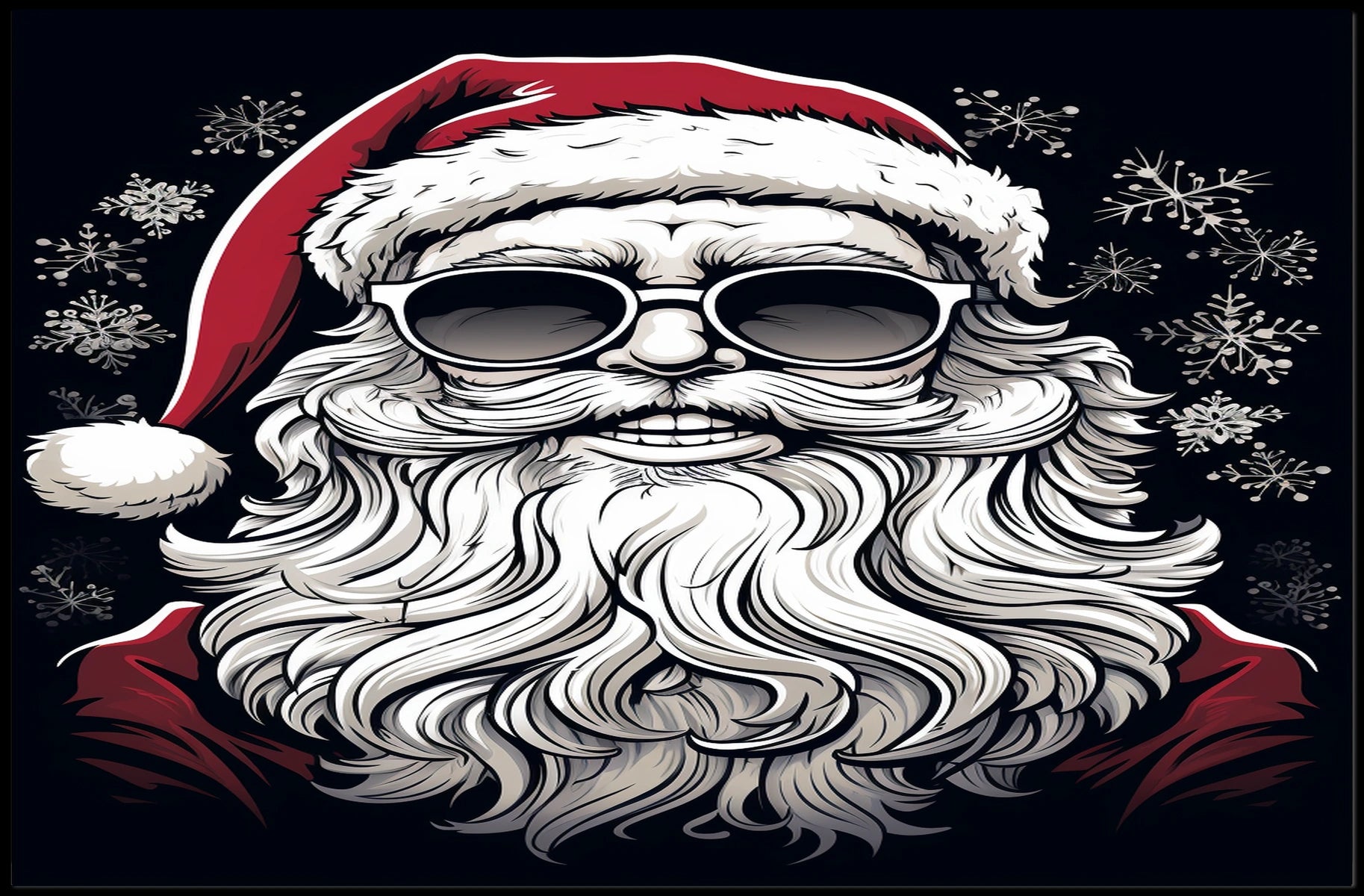Cool Santa Vibes Poster