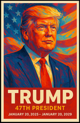 Trump Forty Seventh President Patriotic Wall Art Poster