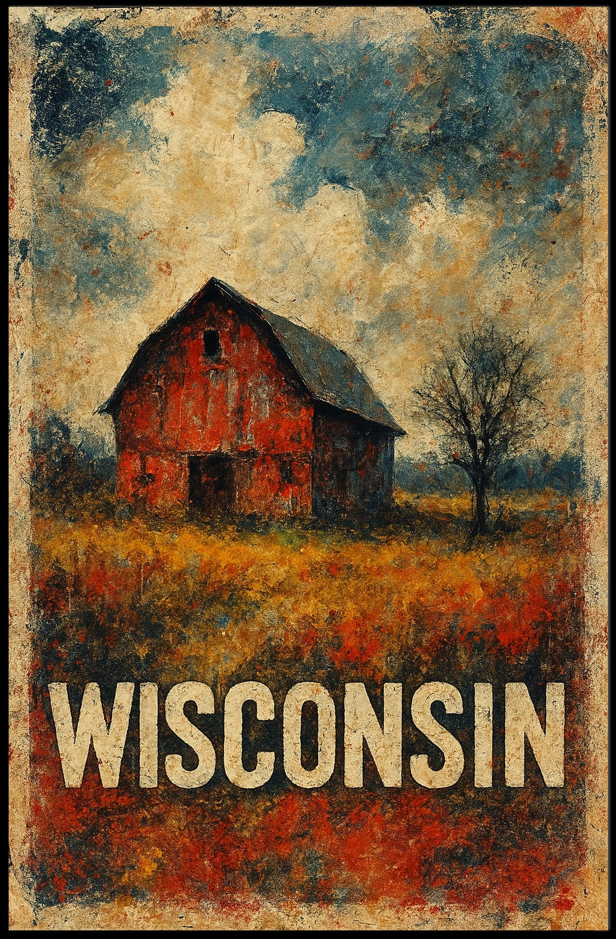 Rustic Wisconsin Poster