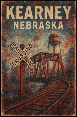 Kearney Railroad Nostalgia Vintage Americana Poster