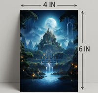 Enchanted Moonlit Castle Poster