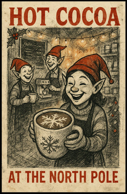 Hot Cocoa At The North Pole Poster