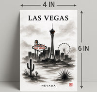 Las Vegas Skyline Poster PosterGoat