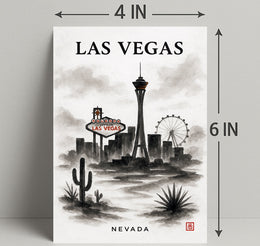 Las Vegas Skyline Poster PosterGoat