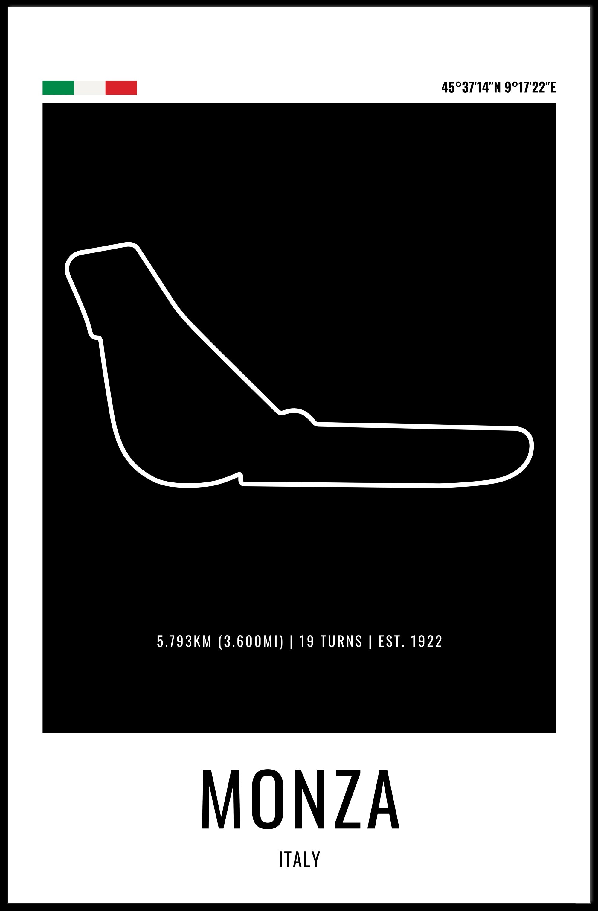 Monza Circuit Minimalist Racing Artwork Sports Poster