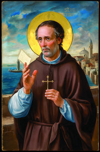 Saintly Portrait by the Sea Poster