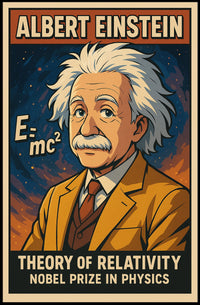 Einstein Relativity Vintage Scholarly Poster