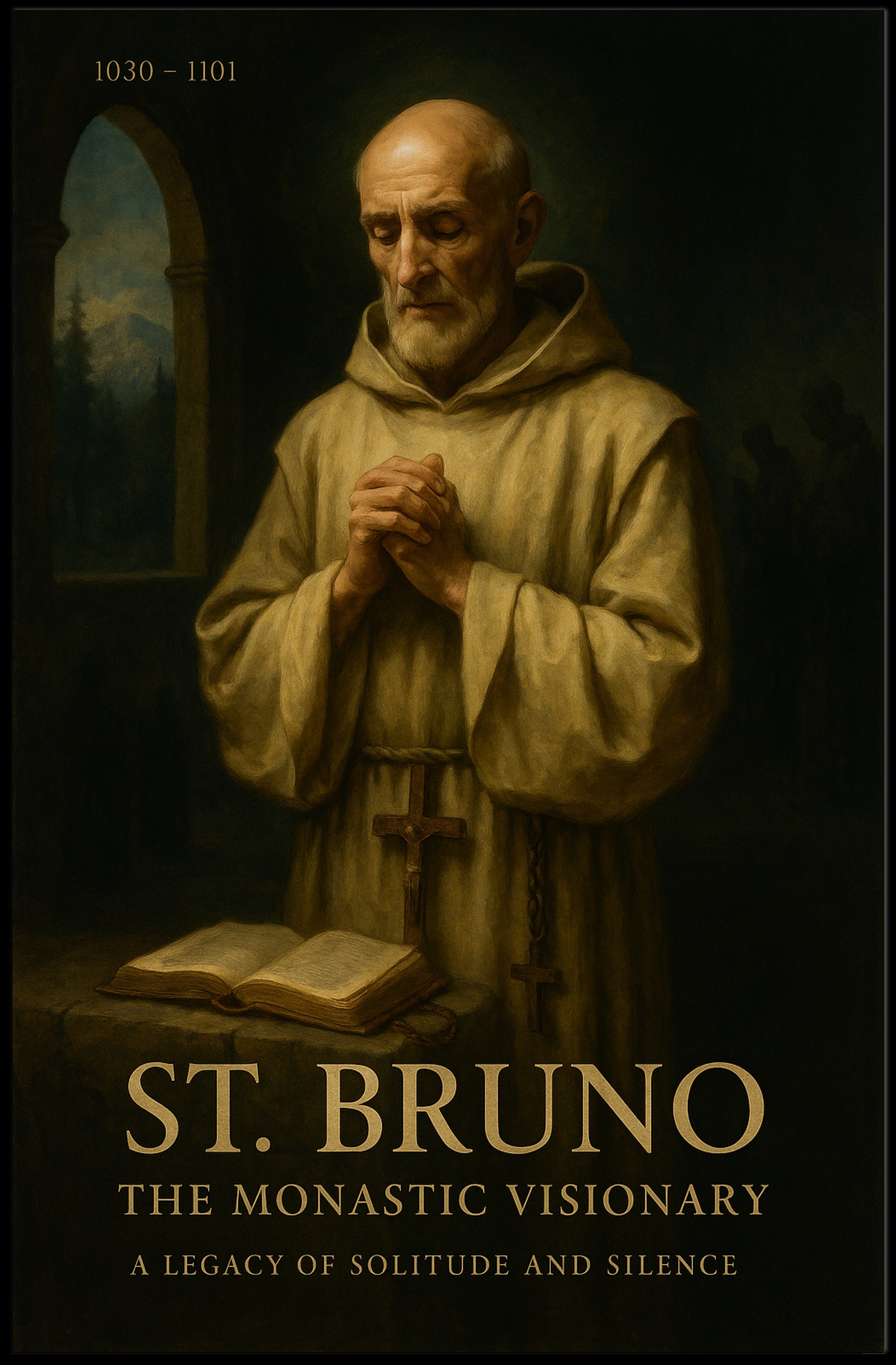 St Bruno Monastic Visionary Poster Wall Art
