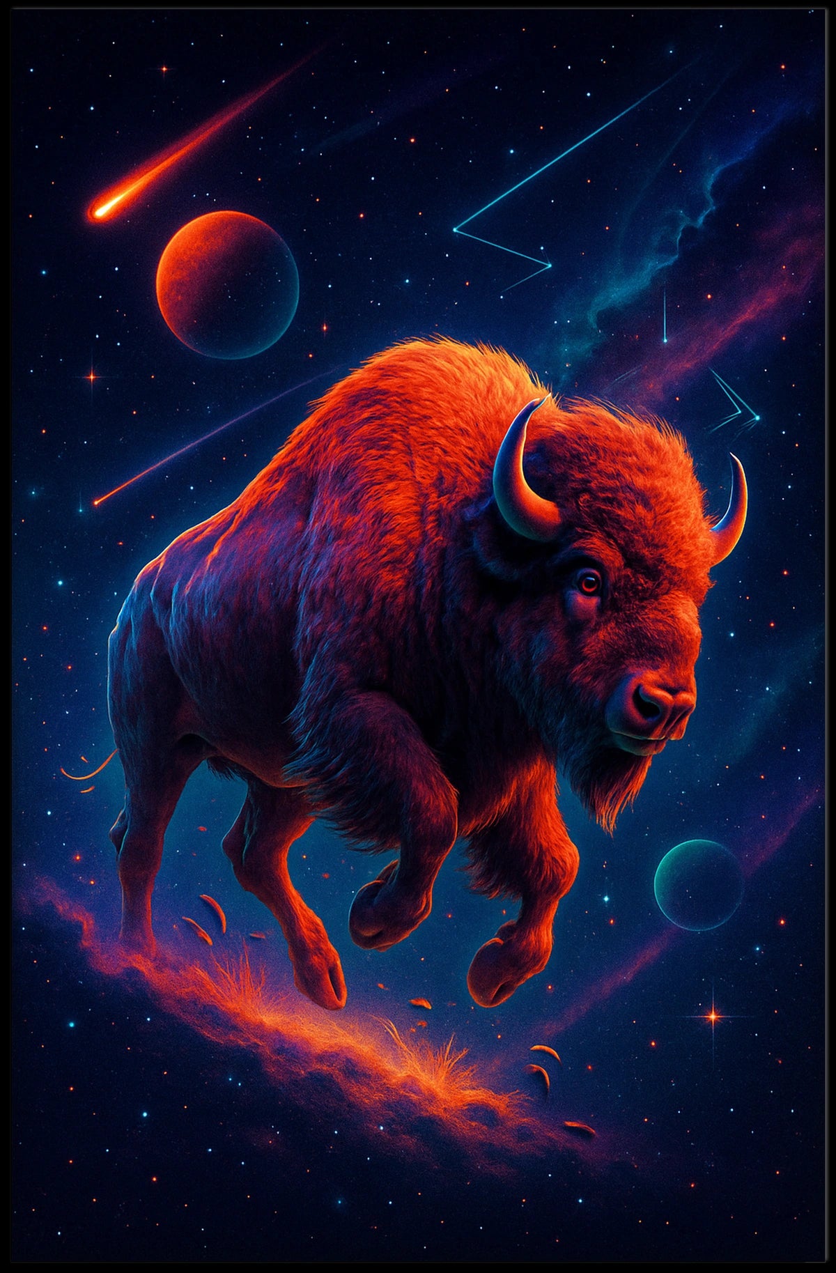 Cosmic Bison Odyssey Poster