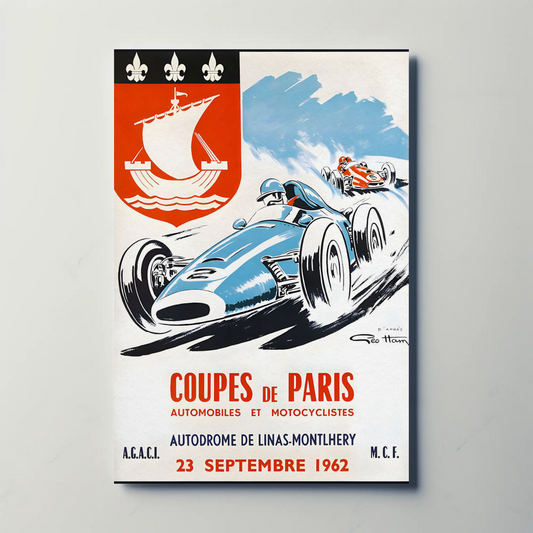 Coupes de Paris – 1962 Vintage Racing Poster