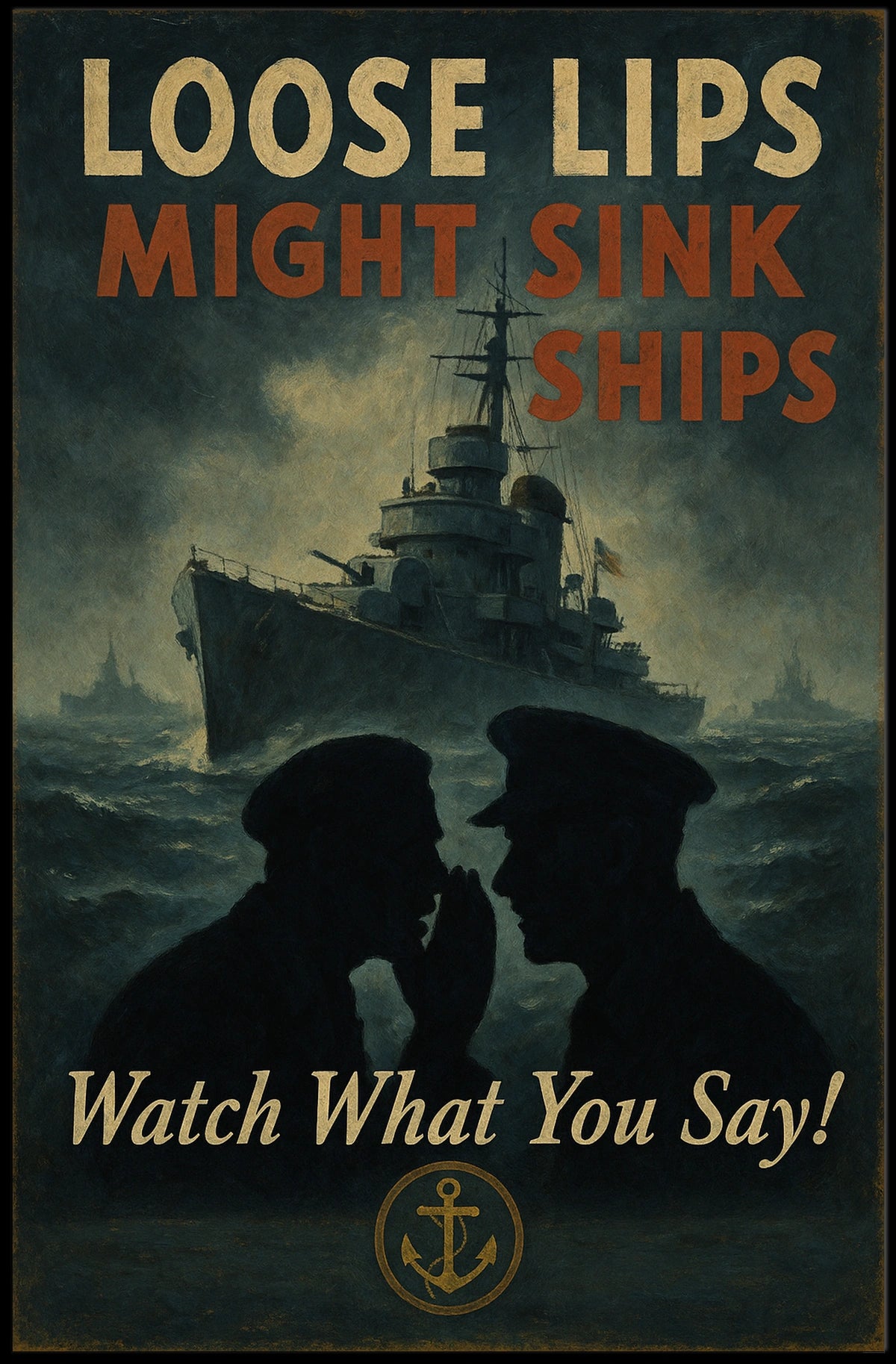 Loose Lips Might Sink Ships Poster