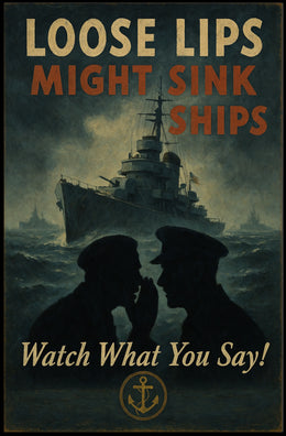 Loose Lips Might Sink Ships Poster