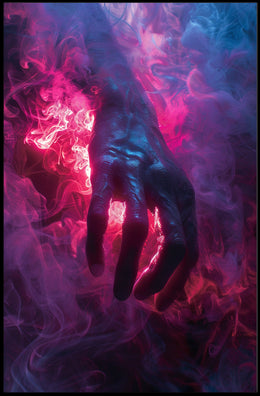 Mystical Hand in Smoke Poster PosterGoat