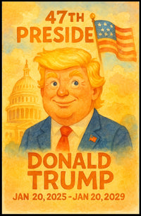 Donald Trump Optimism Pop Art Patriotic Poster