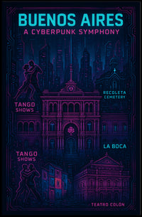 Buenos Aires A Cyberpunk Symphony Poster PosterGoat