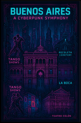 Buenos Aires A Cyberpunk Symphony Poster PosterGoat