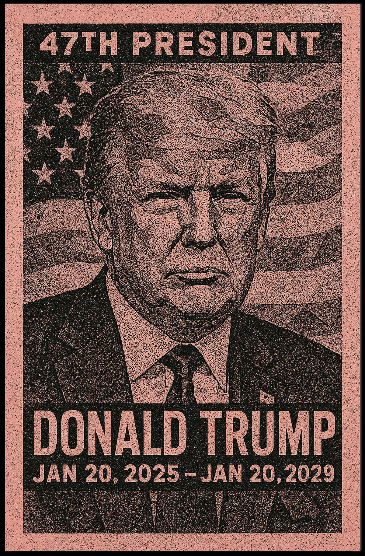 Trump Legacy Triumphant Vision Retro 80s Poster