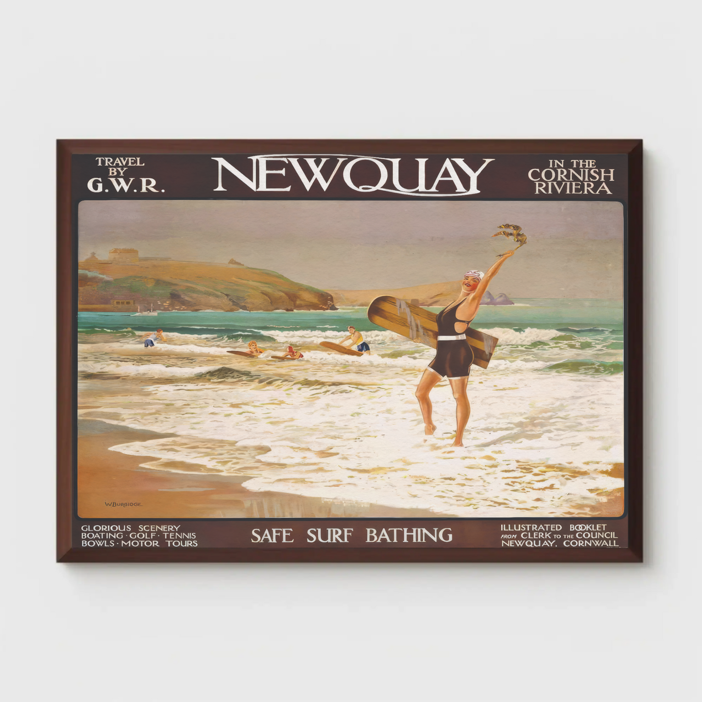 Newquay Cornish Riviera Travel Poster
