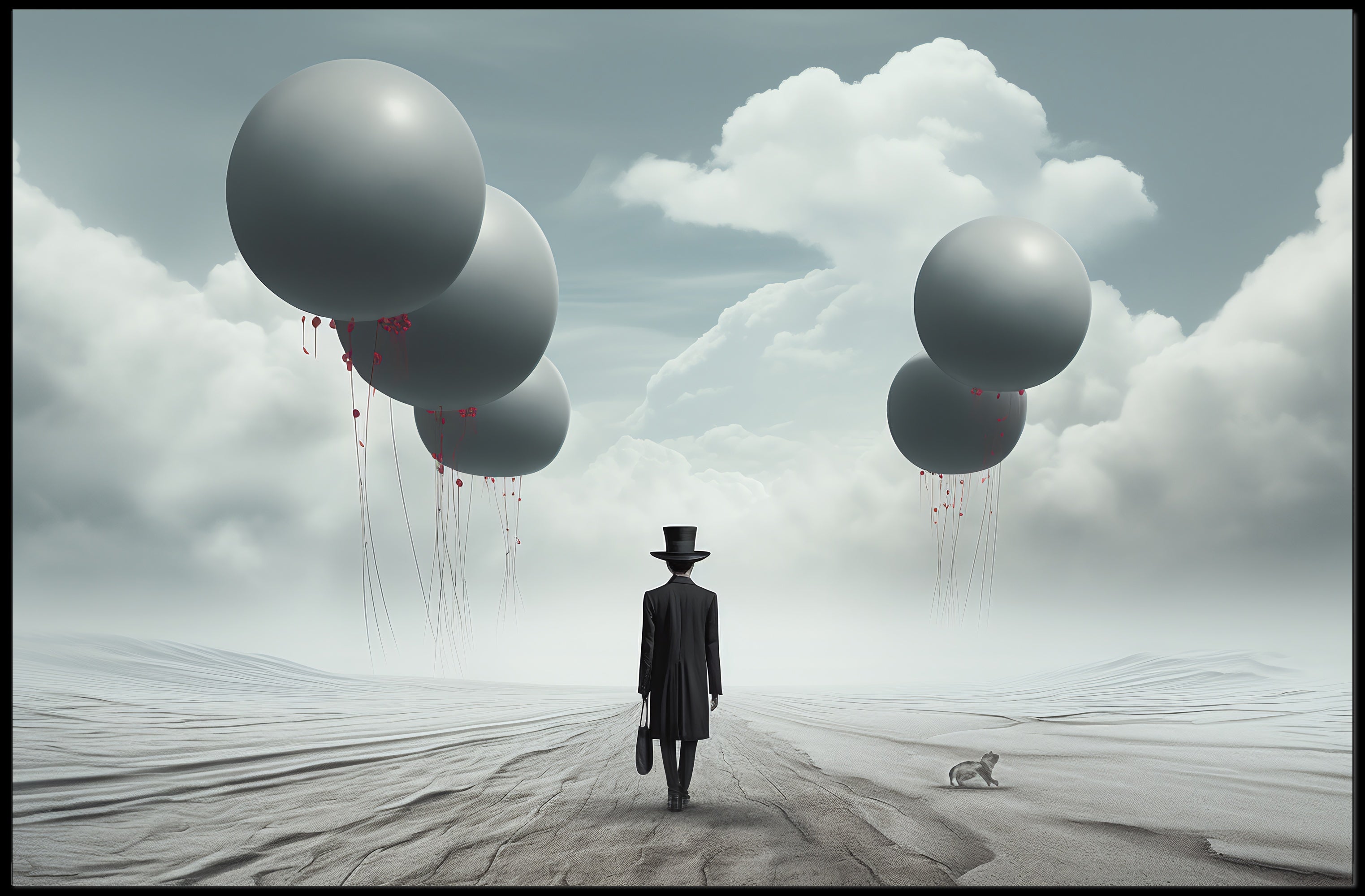 Surreal Journey in a Futuristic Sci-Fi Poster