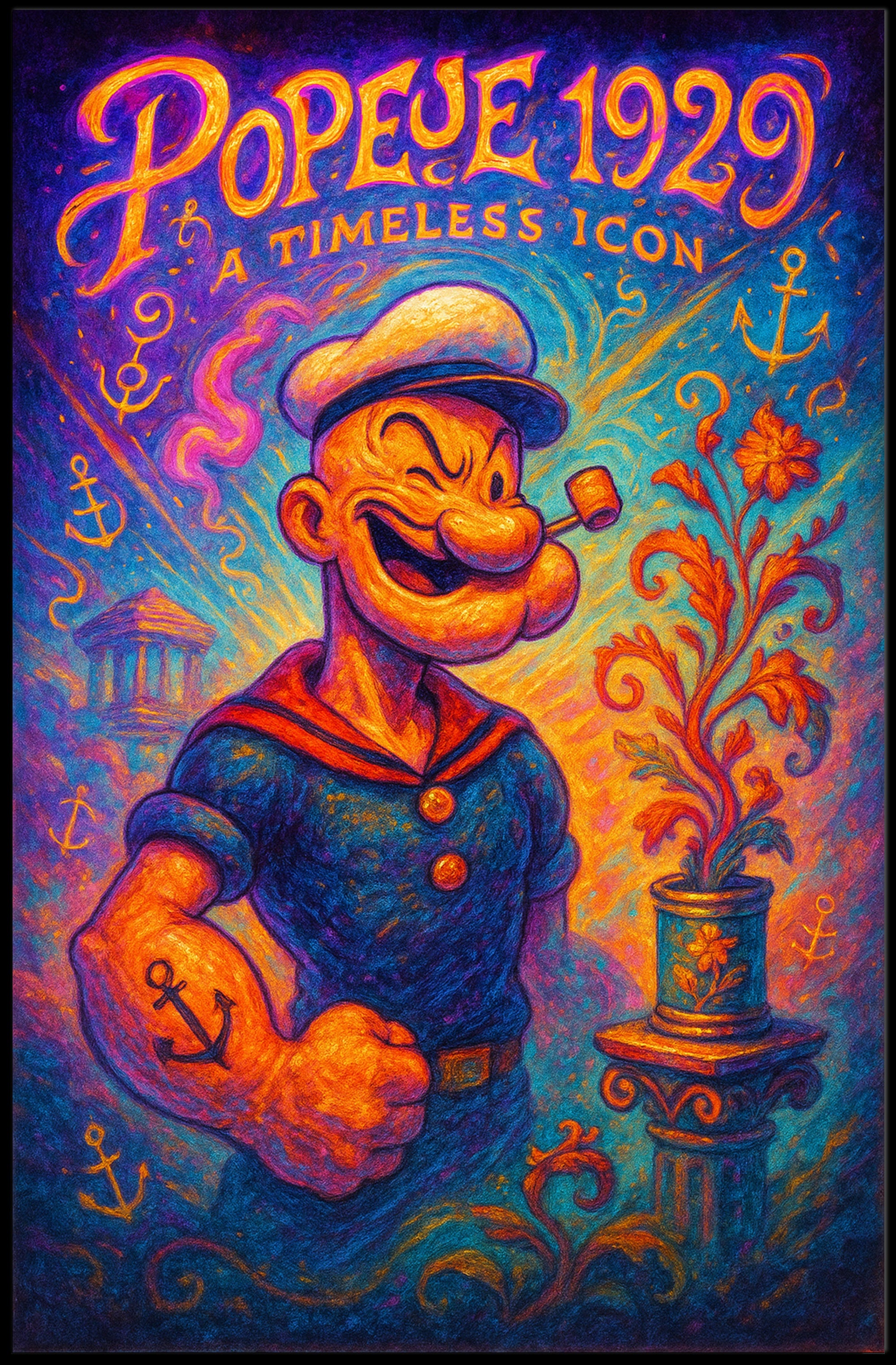 Popeye Vintage Poster Art Print 1929 Timeless Icon