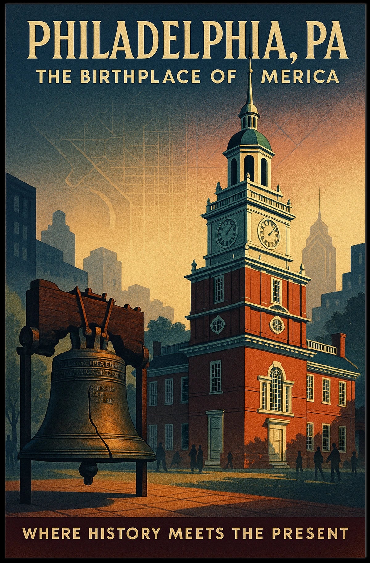 Philadelphia The Birthplace of America Poster