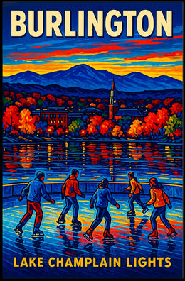 Burlington Lake Champlain Lights Poster