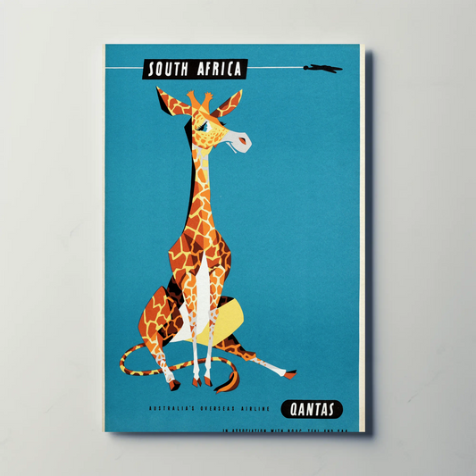 South Africa - Qantas Travel Poster