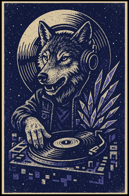 Dj Wolf Groove Poster