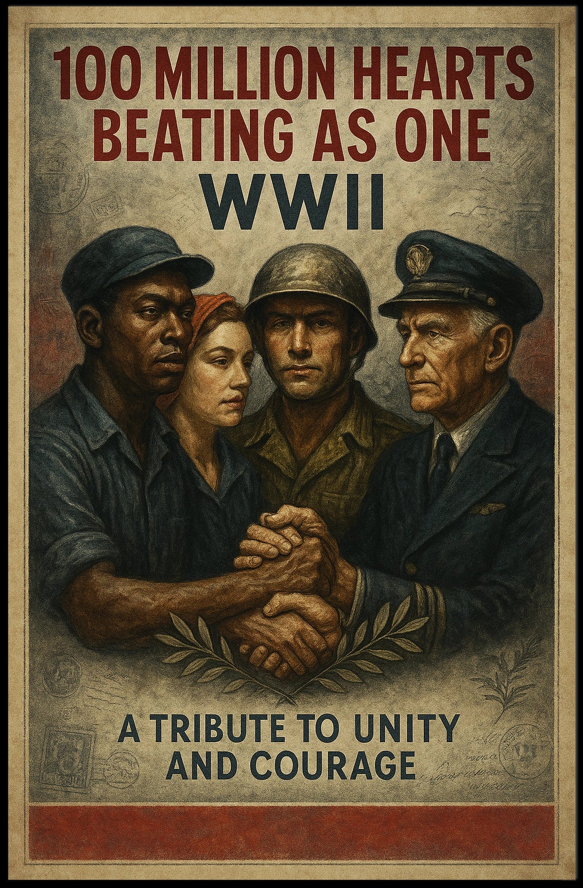 Beating as One WWII Tribute Poster