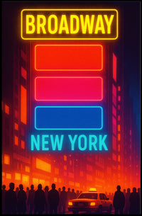 Broadway New York Urban Vibe Travel Poster
