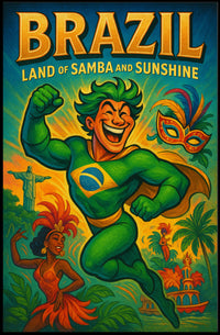Brazil Land Of Samba And Sunshine Poster