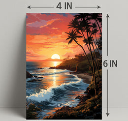 Tropical Sunset Serenity Poster