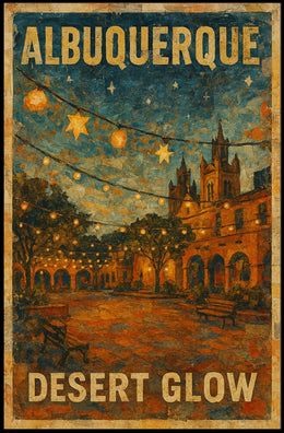 Albuquerque Desert Glow Poster