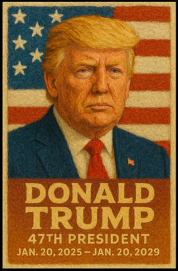 Patriotic Leadership Portrait Poster with American Flag Theme