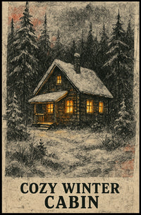 Cozy Winter Cabin Poster
