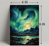 Aurora Over The Mountains Poster