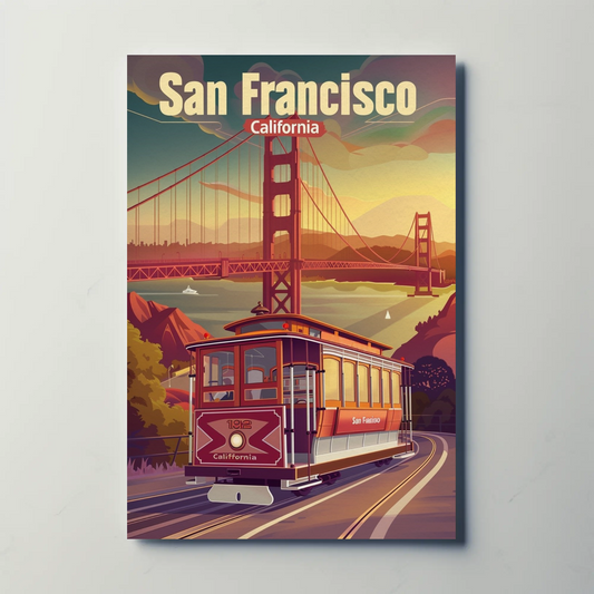 San Francisco California Vintage Poster