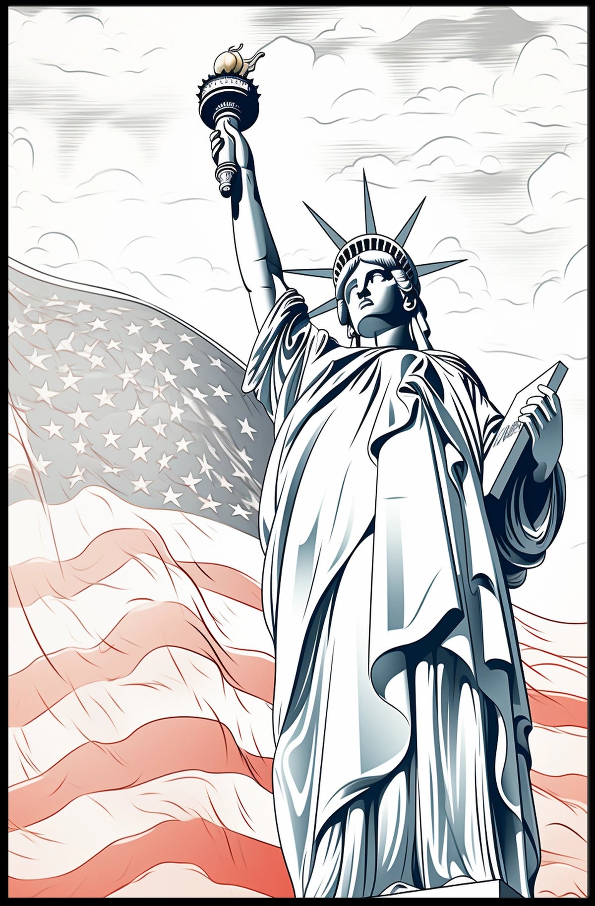 Statue of Liberty Patriotic Freedom Cultural or Heritage Poster