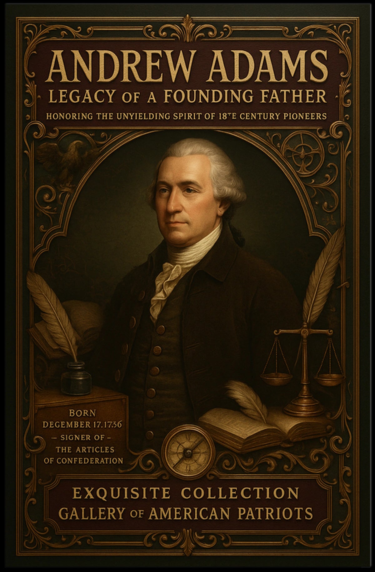 Andrew Adams Legacy of a Founding Father Poster