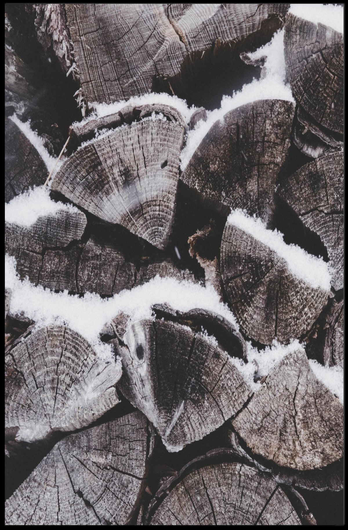 Rustic Winter Serenity Photorealistic Abstract or Artistic Poster