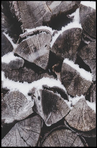 Rustic Winter Serenity Photorealistic Abstract or Artistic Poster