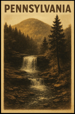 Pennsylvania Scenic Waterfall Poster