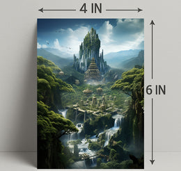 Enchanted Mountain City Poster